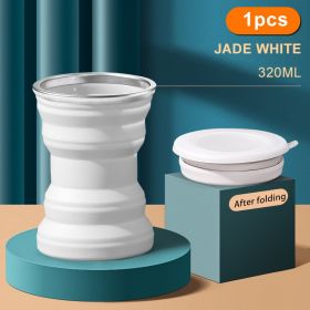 1/2pcs Portable Silicone Folding Water Cup Outdoor Heat Resistant Foldable Mug Collapsible Drinking Cups With Lid Travel Camping (Ships From: China)